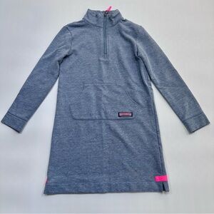 Vineyard Vines Girls Heathered Blue Sweatshirt Dress Size Medium (10/12)